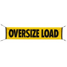 Oversize Load & Wide Load (18" X 84") 2 Sided, Vinyl Bungee Banner - For Tractor & Trailer